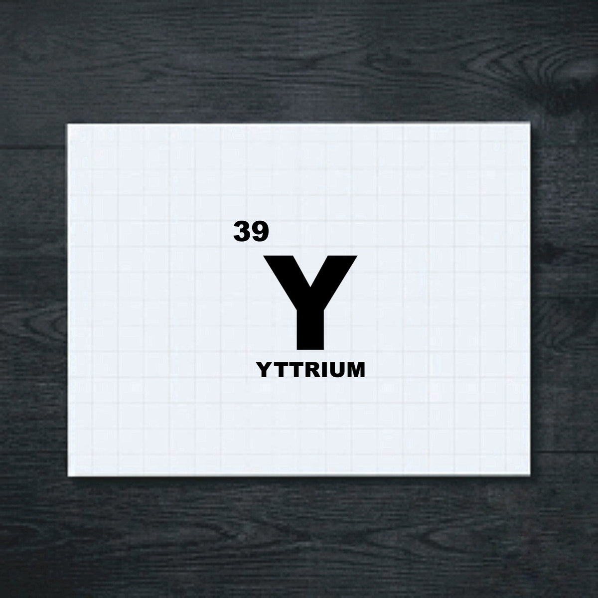 Black Yttrium vinyl sticker