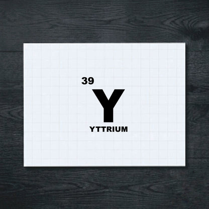 Black Yttrium vinyl sticker